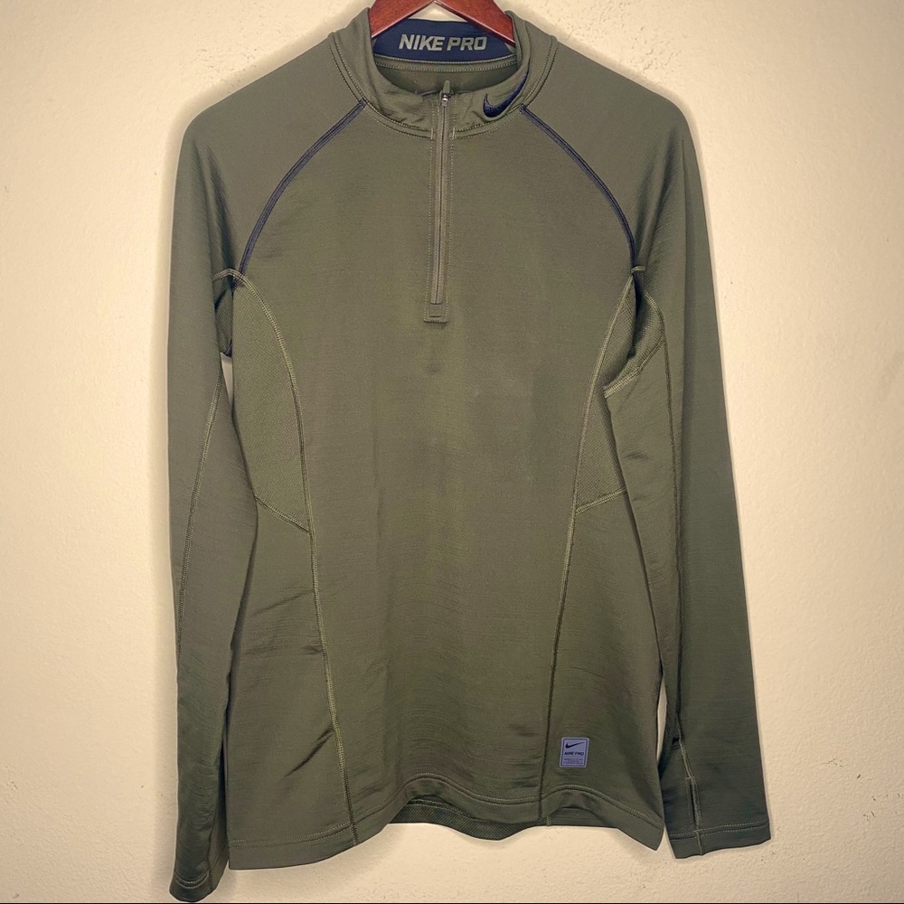Nike Pro Dri-Fit combat green Medium long sleeve